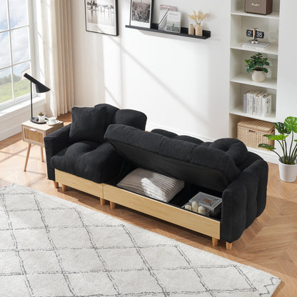 Cassidy Sofa Bed with Storage (Black)