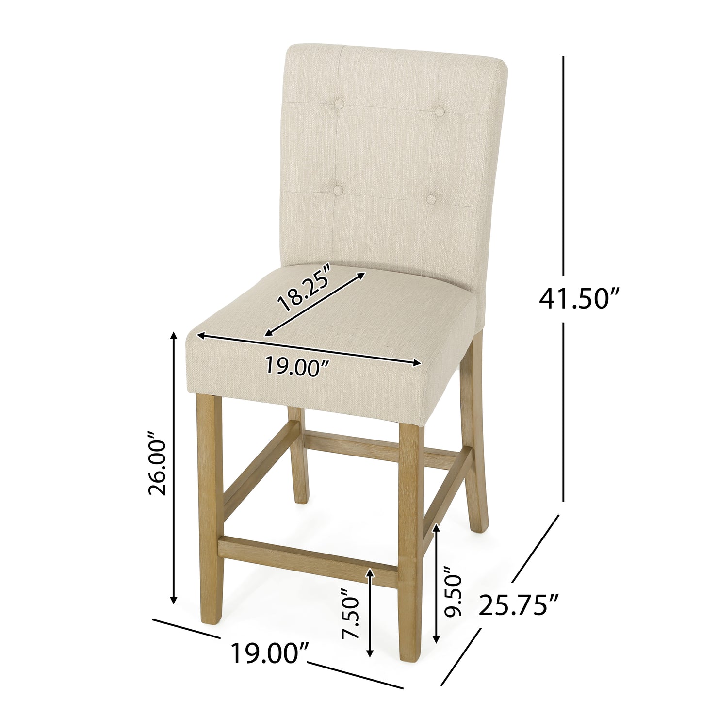 Hardin Dining Chair, Set of 2 (Beige)